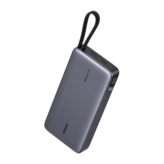 Powerbank 25000mAh Ugreen PB552, 165W, USB + USB-C, wbudowany kabel (szary) - 2