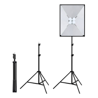  PULUZ lighting set 50x70cm tripod 4x LED bulbs - 5