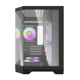 Obudowa komputerowa DARKFLASH FT350 + 5 wentylatorów ARGB (czarna) - 6