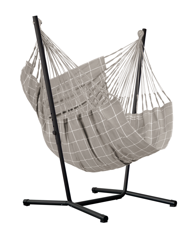 Fotel hamakowy ze stojakiem La Siesta Fiji Outdoor Almond Comfort