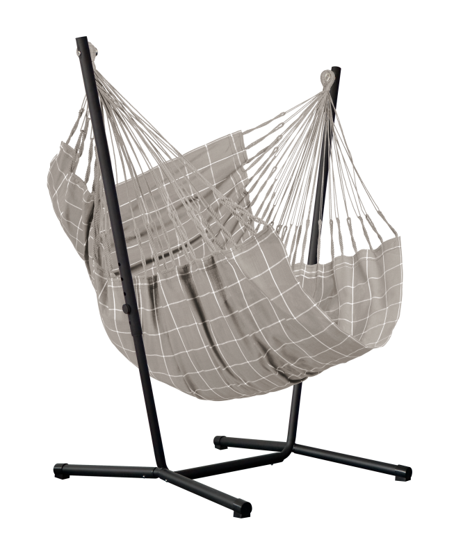 Fotel hamakowy ze stojakiem La Siesta Fiji Outdoor Almond Comfort