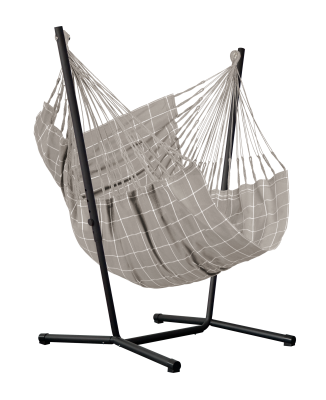 Fotel hamakowy ze stojakiem La Siesta Fiji Outdoor Almond Comfort