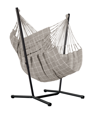 Fotel hamakowy ze stojakiem La Siesta Fiji Outdoor Almond Comfort