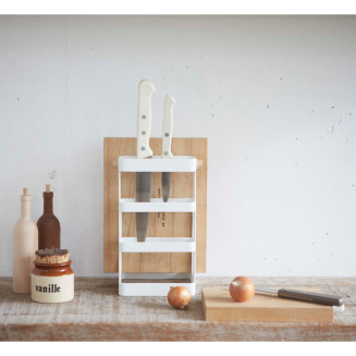 Stojak na noże i deski Yamazaki Tosca biały - 2