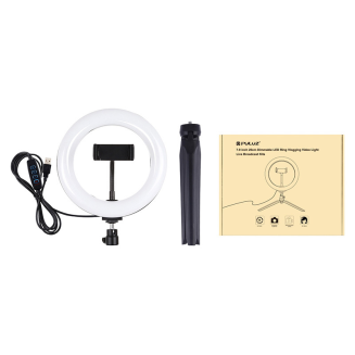  PULUZ LED Ring Light 20cm Tripod Phone Holder - 3