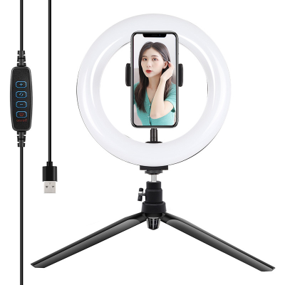  PULUZ LED Ring Light 20cm Tripod Phone Holder