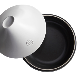 Naczynie tagine Emile Henry Delight 4l czarno-białe indukcja - 4