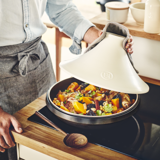 Naczynie tagine Emile Henry Delight 4l czarno-białe indukcja - 7