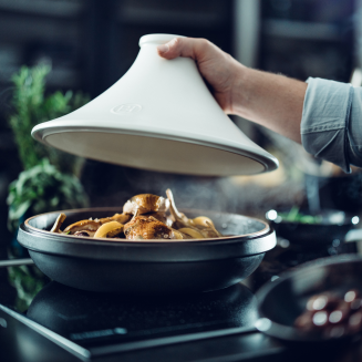 Naczynie tagine Emile Henry Delight 4l czarno-białe indukcja - 8
