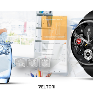 Smartwatch VELTORI VT160-1 Czarny Pasek Silikonowy - 11