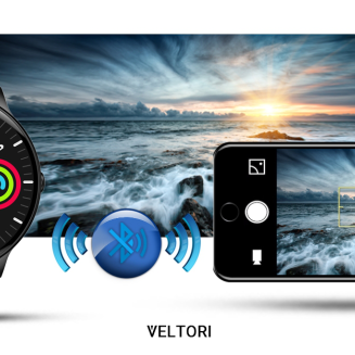 Smartwatch VELTORI VT160-1 Czarny Pasek Silikonowy - 17