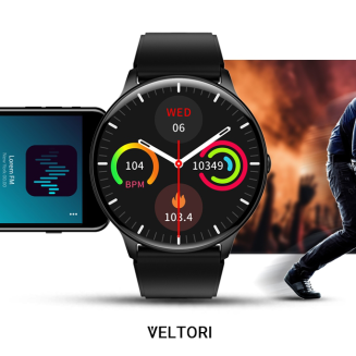 Smartwatch VELTORI VT160-1 Czarny Pasek Silikonowy - 20