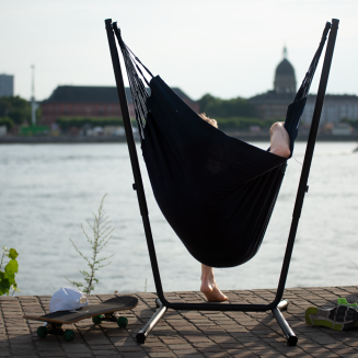  La Siesta Fiji Organic Onyx Comfort Hammock Chair with Stand - 7