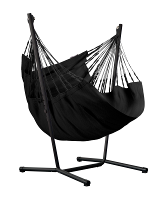 Fotel hamakowy ze stojakiem La Siesta Fiji Organic Onyx Comfort