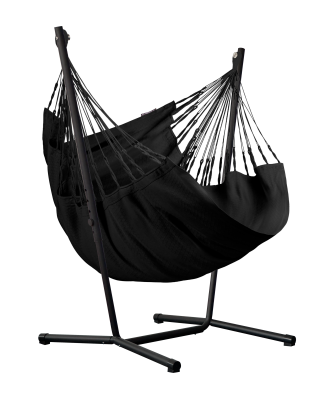 Fotel hamakowy ze stojakiem La Siesta Fiji Organic Onyx Comfort