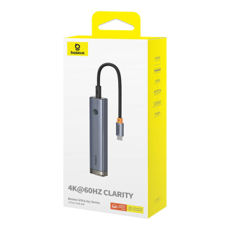 HUB 5 w 1 Baseus Ultra Joy USB-C - HDMI, USB3.0x2, PD, RJ45 (szary) - 5