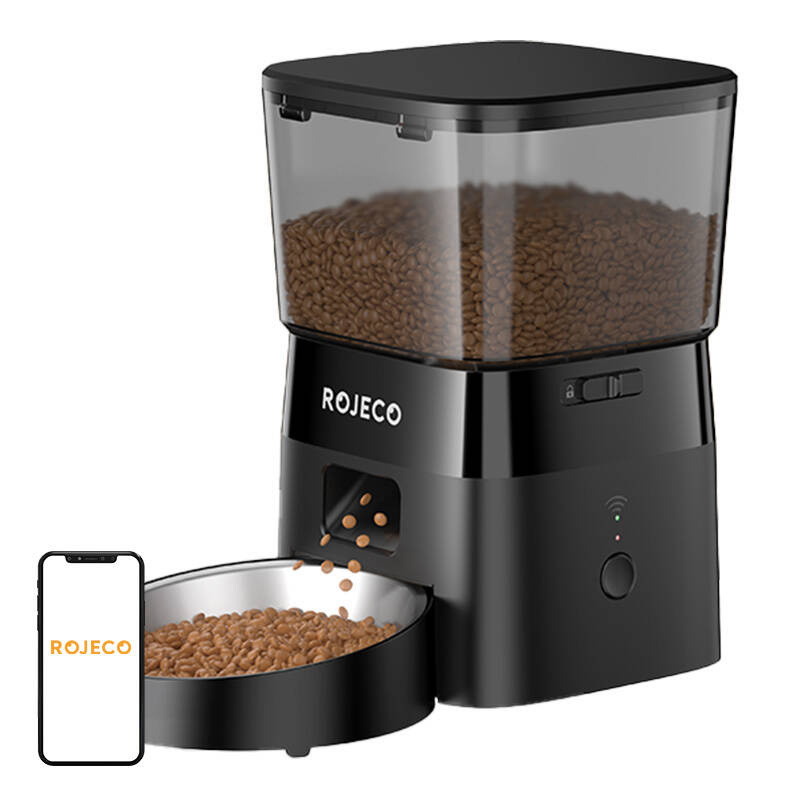 Dozownik karmy ROJECO Pet Feeder WiFi Version 2L (czarny)