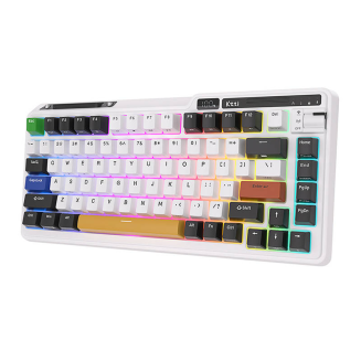 Bezprzewodowa klawiatura mechaniczna Royal Kludge KZZI K75 pro RGB, Eternity Switch (czarno-biała) (QWERTY) - 3