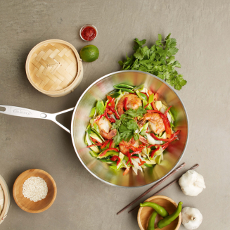 Wok stalowy Demeyere Industry 5 30 cm - 3