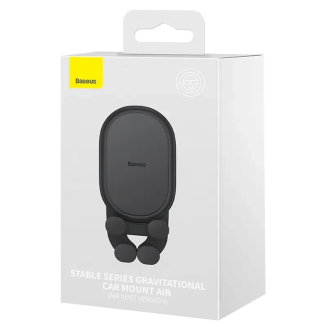 Uchwyt samochodowy BASEUS Stable grawitacyjny do kratki (czarny) - 2