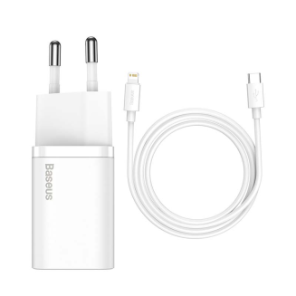 Ładowarka sieciowa Baseus Super Si Quick Charger 1C 20W z przewodem USB-C do Lightning 1m (biała) - 7