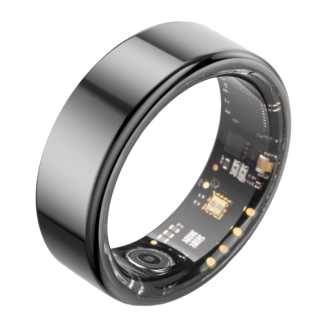 Smartring COLMI R02 rozmiar 8 18.1mm (czarny) + etui ładujące - 2
