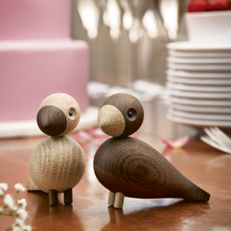 Figurki drewniane Kay Bojesen Lovebirds - 2 sztuki - 7