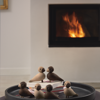 Figurki drewniane Kay Bojesen Lovebirds - 2 sztuki - 8