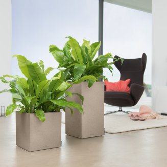  Lechuza Canto Stone 40 cube white quartz flowerpot - 12
