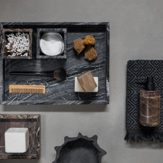 Taca dekoracyjna Mette Ditmer Denmark Marble Large Black - 6