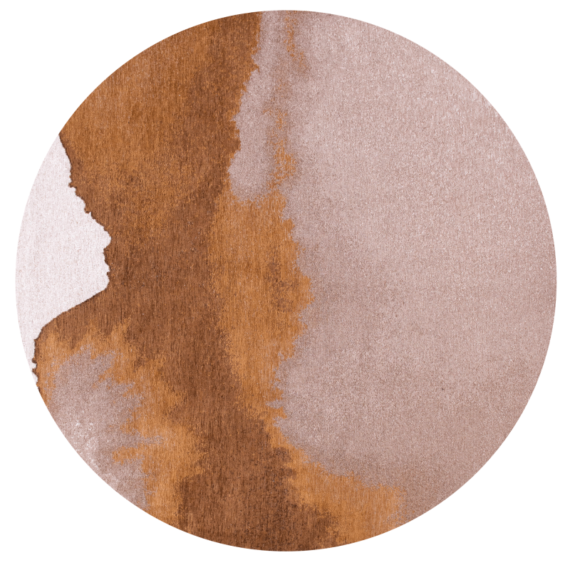 Okrągły dywan Louis de Poortere Meditation Lagoon Chestnut