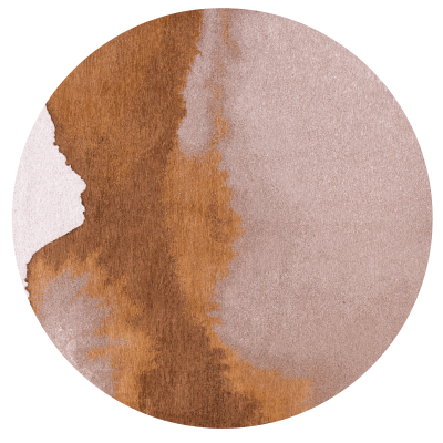 Okrągły dywan Louis de Poortere Meditation Lagoon Chestnut