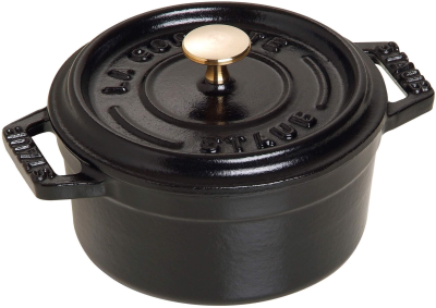 Mini garnek żeliwny okrągły Staub - 250 ml, Czarny | BESTSELLER