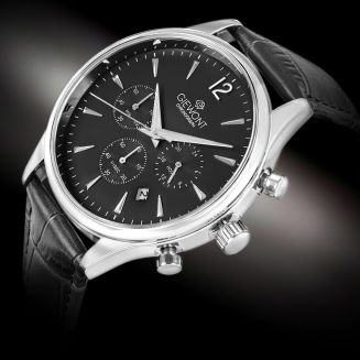 Zegarek Męski Giewont Chronograph Sapphire Czarno Srebrny GW6310-A2 - 2