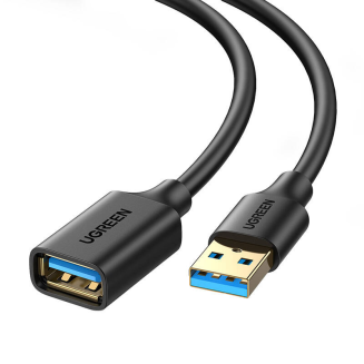  UGREEN US129 USB-A-USB-A Cable 2m (Black) - 2
