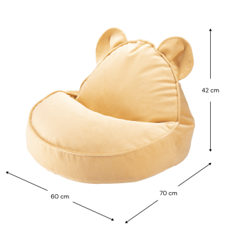  Wigiwama Bear Velvet Salted Caramel Children's Pouf - 2