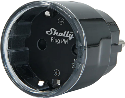 Inteligentne gniazdko 13A Shelly Plug PM Gen3 Matter czarny