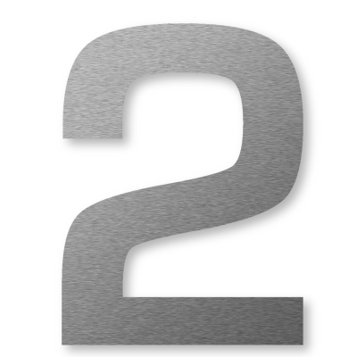  Keilbach Big Number "2" house number, 4 sizes