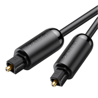 Kabel optyczny Toslink Audio UGREEN AV122, pozłacany, 1.5m (czarny) - 2