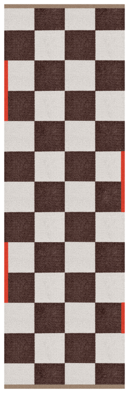 Chodnik Mette Ditmer SQUARE All-Round Brown 77×240 cm