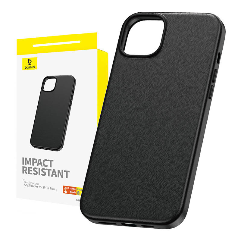  BASEUS Fauxther Series Case for iPhone 15 Plus (Black)