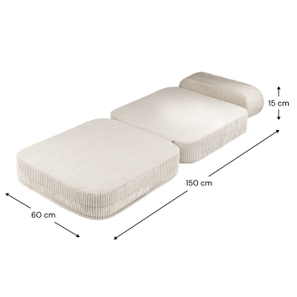 Rozkładany fotel dziecięcy Wigiwama Flip Chair Marshmallow - 2