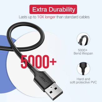 Kabel UGREEN US289 USB-A-micro USB 1m (czarny) - 6