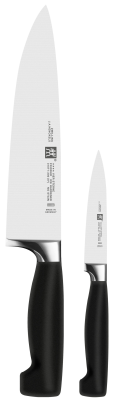 Zestaw 2 noży Zwilling Four Star: Nóż do warzyw + Nóż Szefa | JESIENNA PROMOCJA