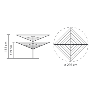 Brabantia Lift-O-Matic garden dryer 60 m Metallic Gray - 4