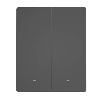 Inteligentny przełącznik ścienny WiFi SONOFF M5-2C-80 (2-kanałowy, do ramki, grafitowy) - 3