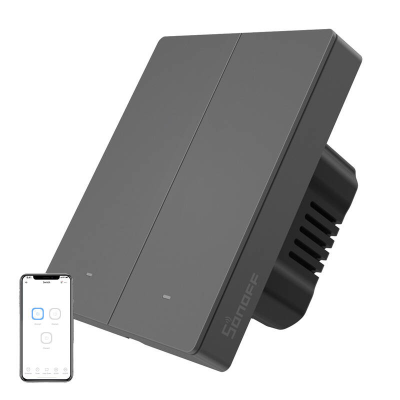  SONOFF M5-2C-80 Wi-Fi 2-channel light switch (graphite)