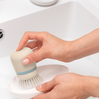 Szczotka do mycia naczyń z dozownikiem na płyn Brabantia SinkSide Soft Beige - 7