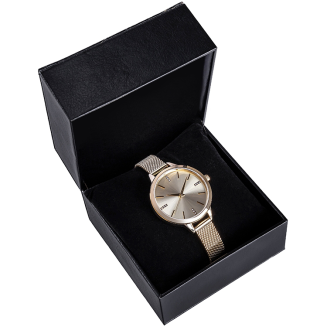 Pudełko na zegarek eko skóra czarno-czerwone PBES-1 - 4