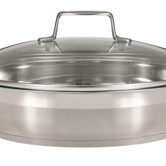 Patelnia stalowa Scanpan Impact 32 cm z pokrywą i dwoma uchwytami - 2